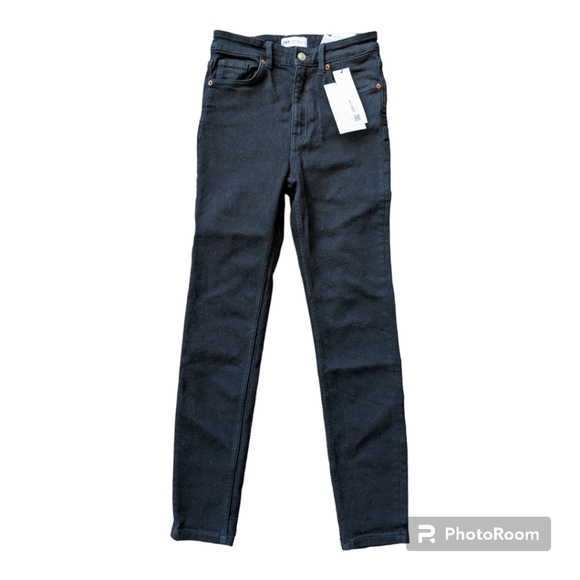 Zara Vintage Skinny Jeans Sz 6 Black - Picture 1 of 5